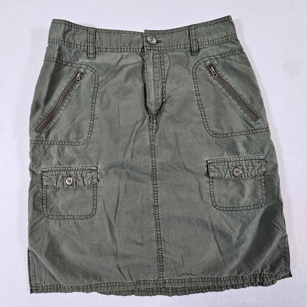 Olive Utility Mini Skirt - Casual Cargo Style